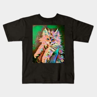 Iridescent Lynx Cub Kids T-Shirt